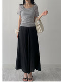 Halter Bustier Short Sleeve T-Shirt