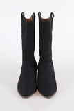 Simple suede middle boots