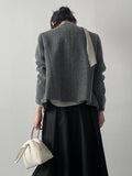 Musk No-Collared Tweed Jacket