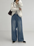 606 Balloon Wrinkle Wide Denim Pants