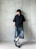 Grayish Washing Bermuda Denim
