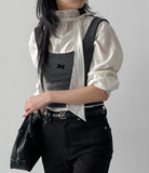 Ribbon Square Neck Knit Bustier