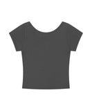 BUTTERFLY GOTH WIDE NECK CROP TEE