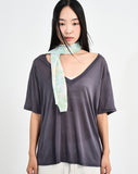Tencel Deep V-Neck T-Shirt