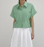 New Tapt Big Pocket Cropped Shirt