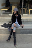 TWEED SNAP CROP JACKET