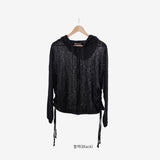 Chateau Linen Overfit Zip-Up