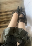 Overward leather skirt