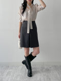 Kino Pleated Midi A-line Skirt