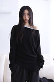 Modern Unbalance Shoulder Knit