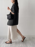 Organza chiffon layered long skirt