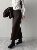 [Setup Available] Monet Tweed H-Line Long Skirt