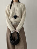 Frilled See-Through Layered Knit