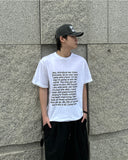 English lettering short sleeve t-shirt
