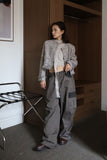 Leaf tassel tweed jacket