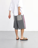 Patchwork Denim Half Pants