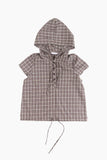 Bloom Check Hooded Short Sleeve Shirt