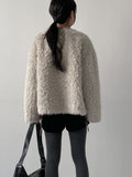 Jacqueline Round Overfit Fur Jacket