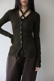 Jenne off-strap cardigan