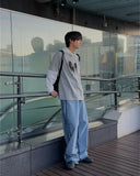 Reverse Track Balloon Denim Pants