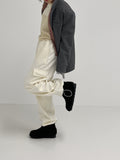 [unisex] Brushed cargo wide training pants