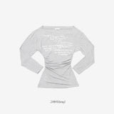 Storm Lettering Shirring T-Shirt