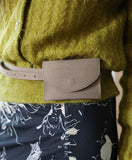 Suede card wallet belt