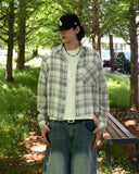 [Linen] Fortune Crop Check Shirt