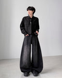 Seagull Stitch Wide Denim