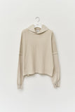Gell Pigment Waffled Hooded Top