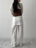 Button One-Shoulder Ribbed Vest