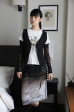 Ruling emboss summer vest
