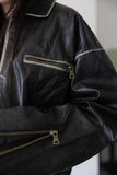 Vegan Leather Over Fit Jacket