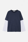 Waffle damage layered long sleeve