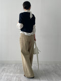 Fortune Pintuck Wide Denim Pants