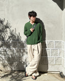 Marv Linen Two-Tuck Wide Slacks