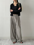 Yvon Nylon Strap Wide Slacks