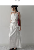 [Setup Available] Judy Lace Banding Long Skirt