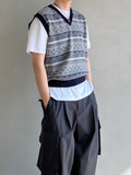 Jacquard V Knit Vest