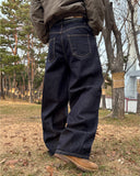 Ar pintuck denim pants