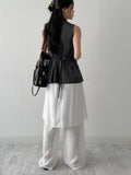 Wrinkle Wrap Layered Banding Pants