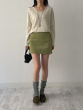 Nubuck Suede Mini Skirt