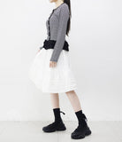 Blly Shirring Tiered Midi Skirt