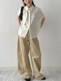 [Short Sleeve Version] Bob Tie Loose Fit Blouse