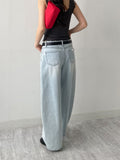 516 Washed Wide Denim Pants