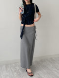 Mono Wrap See-through Short Sleeve T-shirt