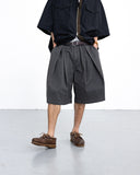 Cross Pleated Chino Half Pants