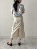 Cookie Button H-Line Long Skirt