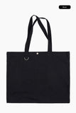 Snap d-ring cotton shoulder bag