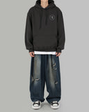 Length balloon denim jeans